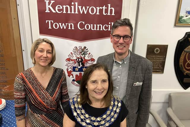Left to right: Nadine Hummert, chair Kenilworth Chamber of Trade, Cllr Alix Dearing Mayor of Kenilworth, and Cllr Andrew Milton, chair of the new Forum. Photo supplied