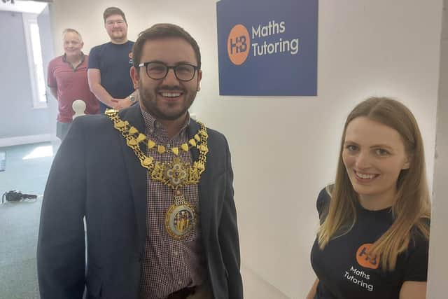 The Mayor of Warwick, Cllr Richard Edgington and Hayley Booth with Andrew Booth and Steve Grimes. Photo supplied