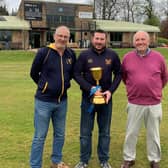 Kenilworth Wardens' Mike Sorrell (groundsman), Anthony Pigeon (Chair) and Malcolm Whitehall