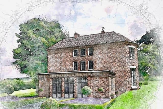 An artist's impression of how the back of Offa House would look if the existing extensions are demolished. Image courtesy of Louise Hartog.