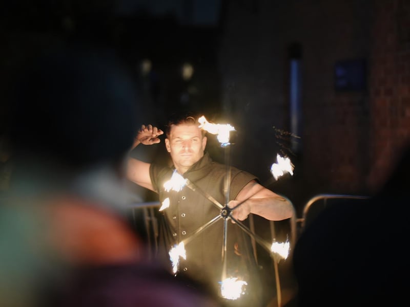 Street performers also entertained the crowds at the event.