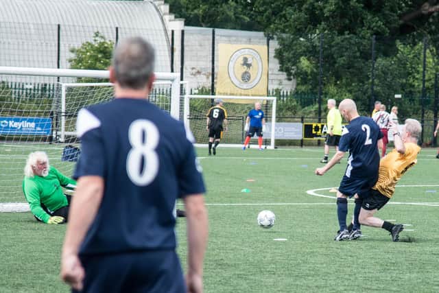 For the second year running, Warwick Racing Walking Football Club (WRWFC) recently hosted a national walking football tournament. Photo by Gillian Fletcher
