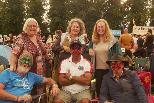 Festival-goers enjoying the music.