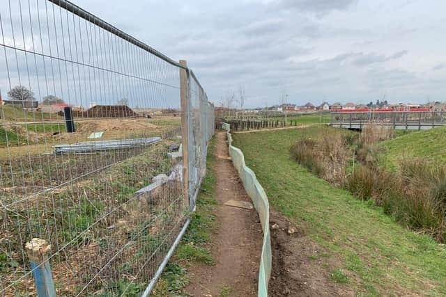 Residents of The Priors housing estate say this footpath - which is their only pedestrian access to Leamington at present - is currently unsafe to use.