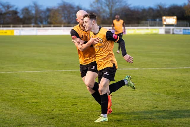 Callum Stewart has been a success story since joining home-town club Leamington. The promotion-chasing Brakes are currently fourth in the table. Pic: Cameron Murray