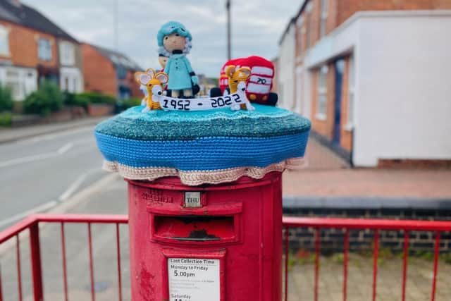 A lovely knitted display adorns the post box in Bilton. Photo submitted by Amjad Ali.