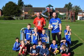 Cllr Simon Ward with the Lawford Utd FC Little Lightnings.