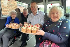 Residents Betty, Marjorie and John with Adi Robinson Service Manager Hope4 Centre Rugby