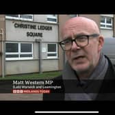 Matt Western MP is interviewed by BBC Midlands Today in regard to the fire safety issues at the Christine Ledger Square in Leamington.