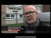 Matt Western MP is interviewed by BBC Midlands Today in regard to the fire safety issues at the Christine Ledger Square in Leamington.