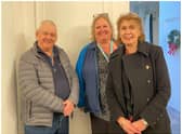 Cllr Noel Butler, Leader Warwick Town Council, with Liane McCarthy, Area Manager at Warwickshire Chiltern Railways and Jayne Topham, Warwick Town Clerk. Photo supplied