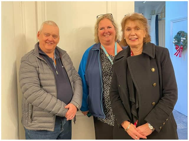 Cllr Noel Butler, Leader Warwick Town Council, with Liane McCarthy, Area Manager at Warwickshire Chiltern Railways and Jayne Topham, Warwick Town Clerk. Photo supplied