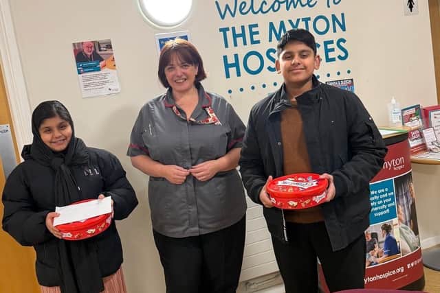 Ahmadiyya Muslim Association Leamington Spa, visit the Myton Hospice with Chocolates.