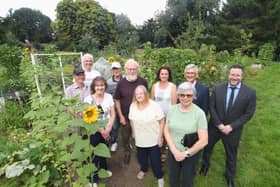 From left to right - Mike Hardiman, Paul Ranson, Sheila Hornsby, Nick Pritchard, Peter Lamb, Jenny Lamb, Andreja Pennington, Janet Ranson, Cllr Peter Butlin and Dale Partridge
(WPM). Photo supplied