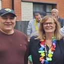 Former Gateway customer Mark Halan is pictured next to Citizen's Chair of the Board, Sue Brooksbank-Taylor