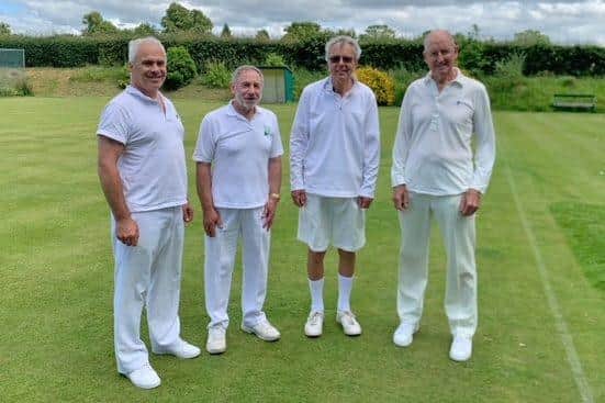 Kenilworth team l-r Phil Mander, Phil Blake, Mervyn Harvey and Captain Philip Wood