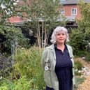 Dionne Sambrook in her Warwickshire garden
