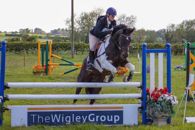 A rider competes at the National Schools and Riding Clubs Two-Day Event, sponsored by The Wigley Group