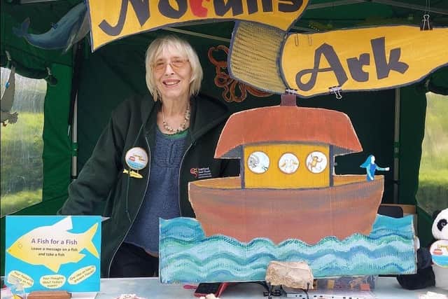 Janet Hall promoting Norah's Ark, an upcoming community theatre production based on medieval mystery plays
