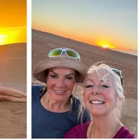Rugby friends share laughter and tears as they complete gruelling Sahara Challenge in memory of loved ones