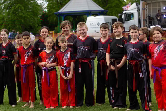 Young people put on displays.
