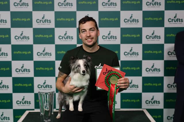 Martin Reid and Selfie (Credit BeatMedia - The Kennel Club)