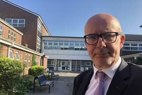 The MP for Warwick and Leamington visited the two schools in Warwick today (Monday September 4) which have been identified as having potentially dangerous concrete. Photo by Matt Western