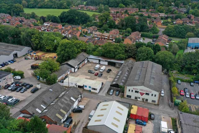 The collection of eight small industrial units and one office building are located at Alvis Works on the Common Lane Industrial Estate in Kenilworth. Photo supplied by Bromwich Hardy