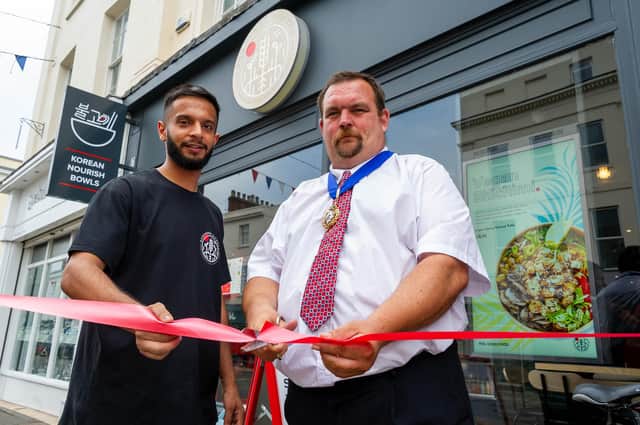 A new branch of Grounded Kitchen (Korean restaurant chain) opened this week, in Leamington Spa.  The official ribbon cutting was done by the Mayor of Leamington Spa Cllr Nick  Wilkins and the branch Manager Faizan Elahi.