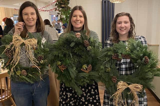 The Flourish fundraising wreath making workshop. Picture supplied.