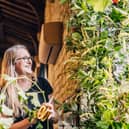 Nicola Hill of Gentle Blooms creating a floral  installation. Credit: Alice Morgan Photography