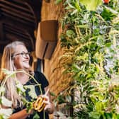 Nicola Hill of Gentle Blooms creating a floral  installation. Credit: Alice Morgan Photography