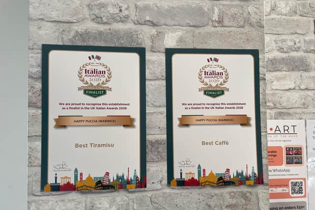 Two of the three finalist certificates for this year's awards. Photo by Warwick Courier