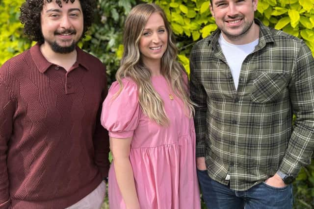 L-R Joe Tabb, Kirstie Robinson and Jack Stocking have joined R&amp;Co Communications in Leamington.