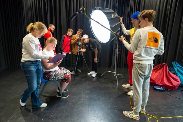 Act for Autism holds film projects - one of which took place at the studio at Warwick School over the Easter holidays. Photo by Mike Baker