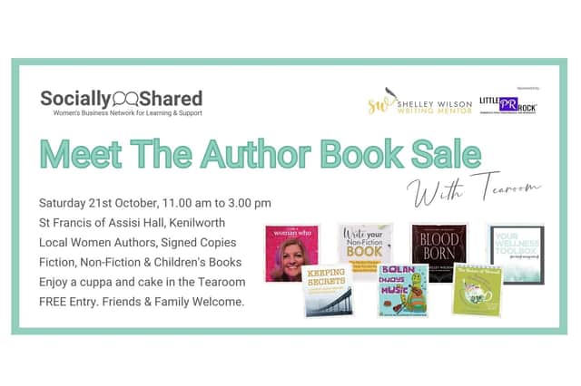 The not-for-profit event, titled Socially Shared Meet The Author Book Sale With Tearoom, will take place at St Francis Of Assisi Church on Saturday October 21, 11am - 3pm.