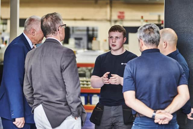 Tyler talks to Mark Pawsey MP and the team at Technoset