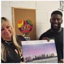 Left: Sam McCaffrey and Howard Robert – the Kenilworth Centre youth workers who provide mentoring at Kenilworth School and Sixth Form.
Right: Graham – a happy visitor at the Digital Tech Café.