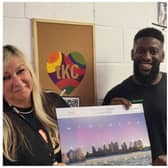 Left: Sam McCaffrey and Howard Robert – the Kenilworth Centre youth workers who provide mentoring at Kenilworth School and Sixth Form.
Right: Graham – a happy visitor at the Digital Tech Café.