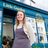 Lois Golding outside Little Garden, a new flower shop which has recently opened in Regent Street, Leamington. Picture by Mike Baker MDB.