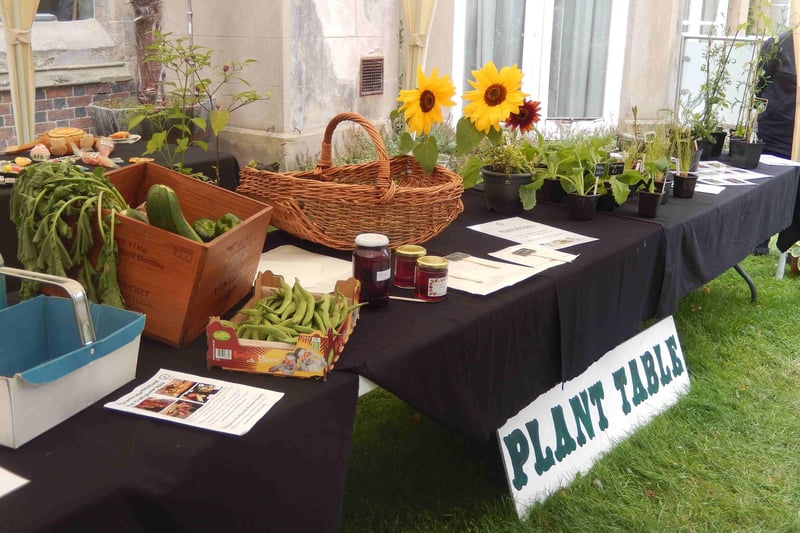 The plant table set up in Pageant Gardens. Photo supplied
