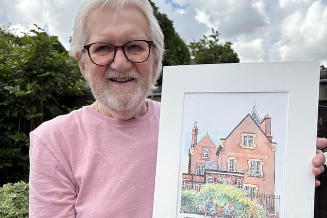 Jim Watson with Guildhouse print.