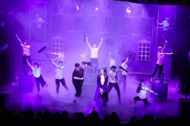 Freya Lee and Joel Tytler on stage in Mary Poppins
