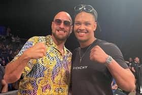 Matty Harris with champ Tyson Fury.