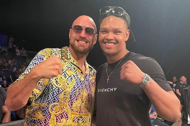 Matty Harris with champ Tyson Fury.