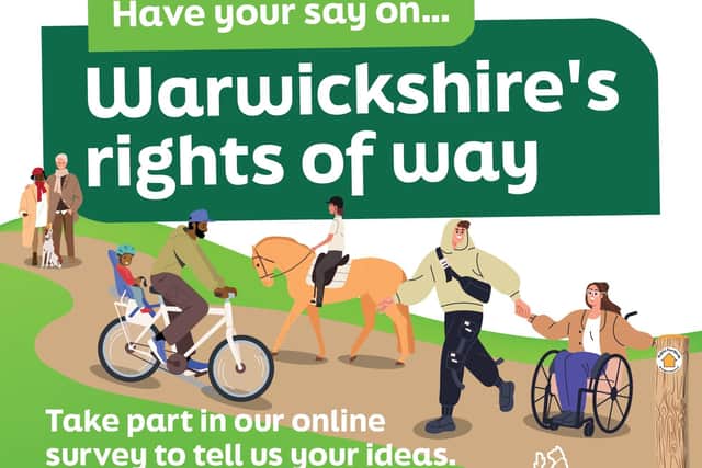 A poster advertising the survey. Picture supplied by Warwickshire County Council.