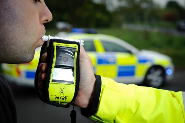 Two suspected drink drivers in Rugby face losing their licences after crashing their cars into lamposts and other cars.