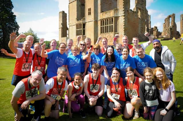 Pictured at last year’s event are the team of runners from title sponsor Blythe Liggins Solicitors.