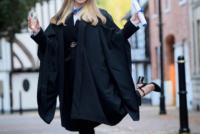 Zoe Thacker, 22 from Rugby, graduated with a First-class degree in Performing Arts. Photo supplied