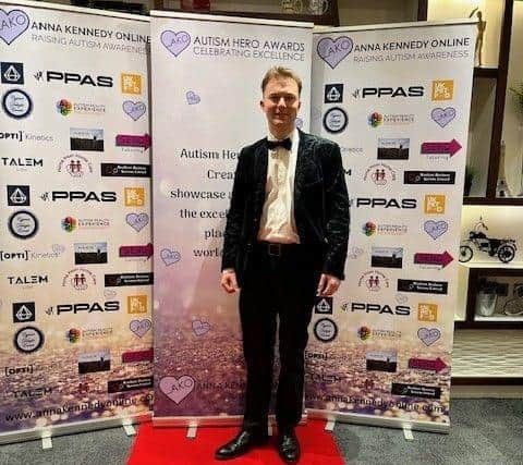 Performing at the Autism Hero Awards ceremony this year.